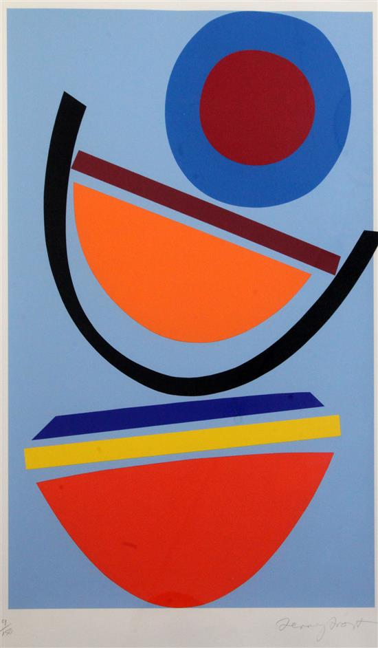 § Sir Terry Frost (1915-2003) Swing Blue, 26 x 16.5in.